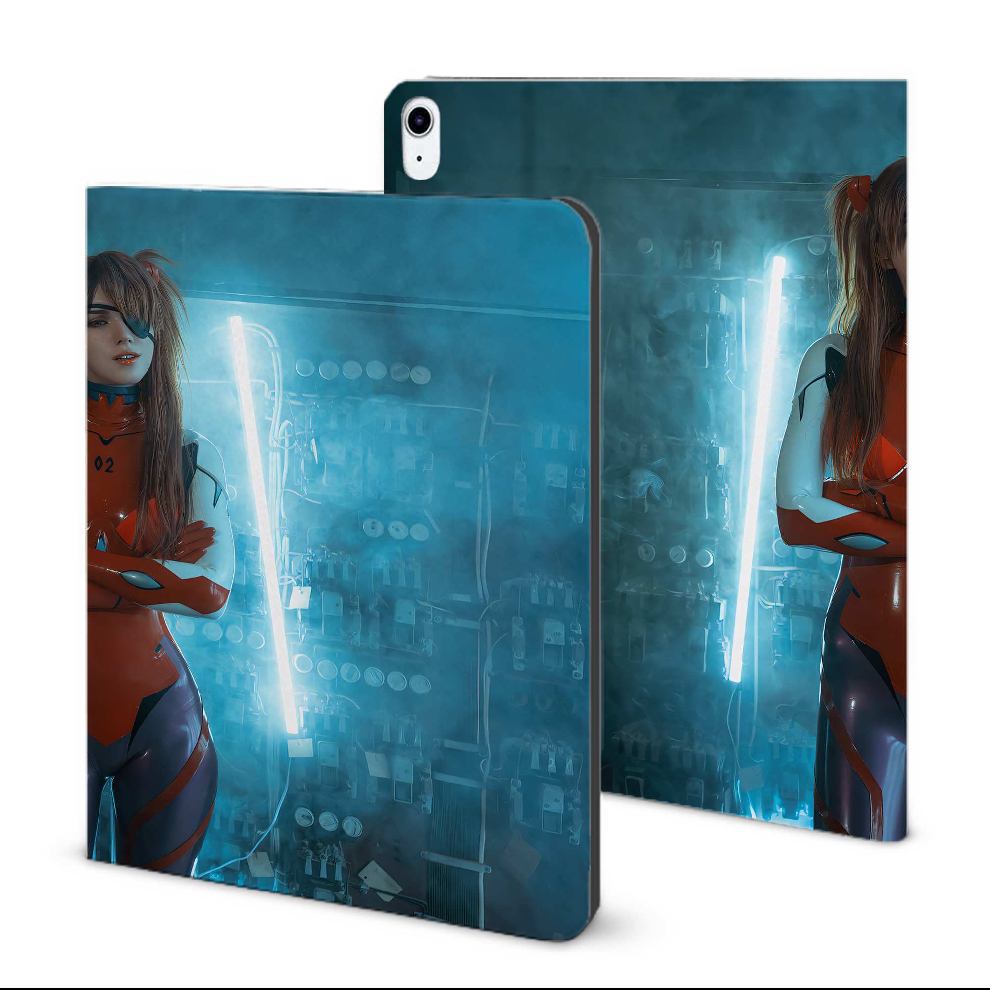 （画像用） EVA 新世紀エヴァンゲリオン IPad ケース ブック型 PUレザー TPU 耐衝撃 軽量 薄型 ペン収納なし 全面保護 IPad 各モデル対応